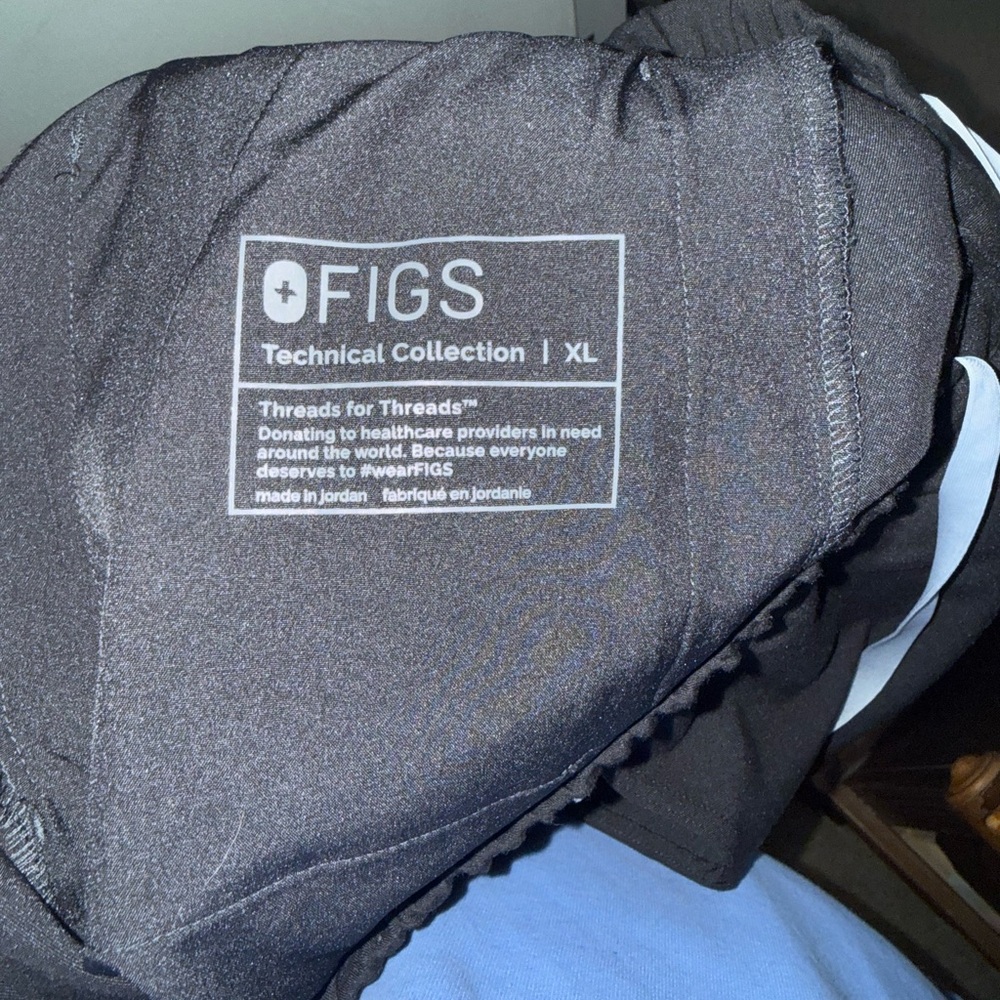 Figs Technical Collection Black Uman Scrub Pants